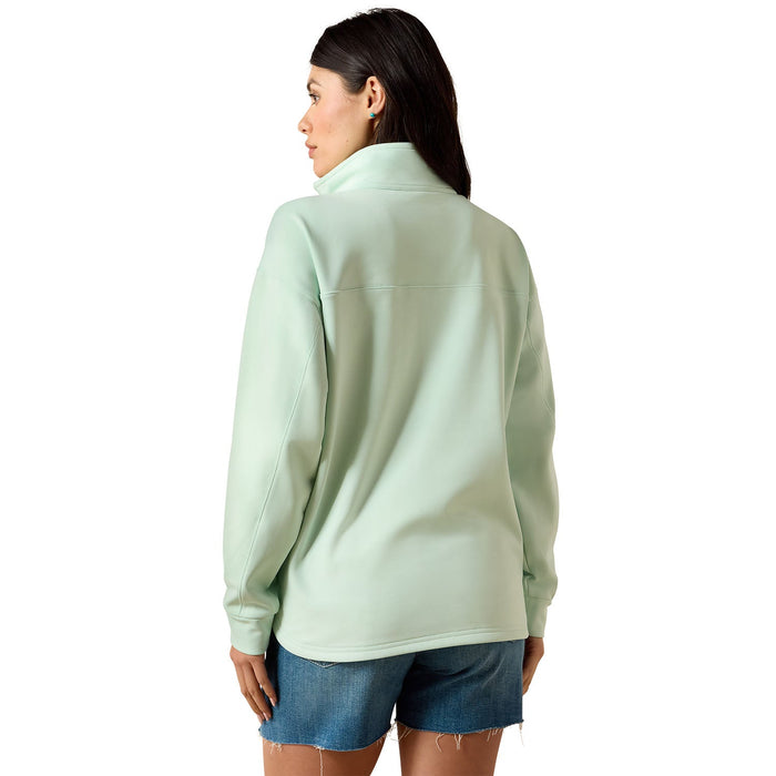 Ariat Women's Breeze Logo 1/2 Zip Fleece Sweatshirt - AIBQQ - Aqua - XSmall - 5
