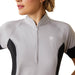 Ariat Women's Cambria Jersey 1/4 Zip Baselayer, Silver & Black - Jeffers - Women > Women's Riding & Equestrian Clothes