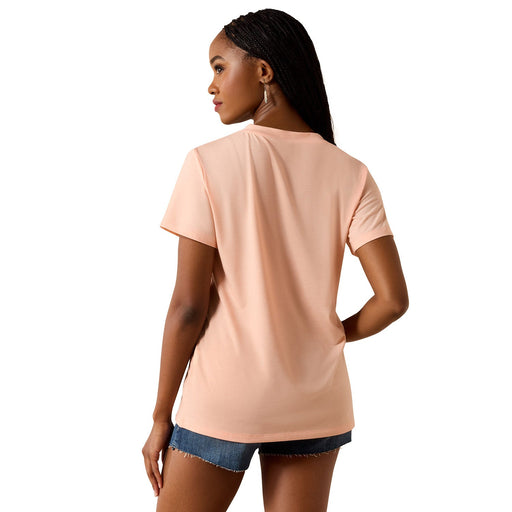 Ariat Women's Compass V - Neck T-Shirt - AIBPY - Peach Amber - XSmall - 2