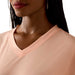 Ariat Women's Compass V - Neck T-Shirt - AIBPY - Peach Amber - XSmall - 3