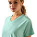 Ariat Women's Compass V - Neck T-Shirt - AIBQ8 - Mint Heather - XSmall - 6