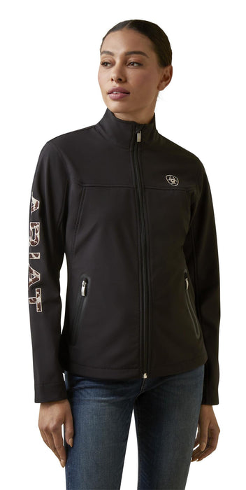 Ariat Women's Cow Print Embroidered Team Softshell Jacket, Black - Jeffers - Women > Women's Riding & Equestrian Clothes