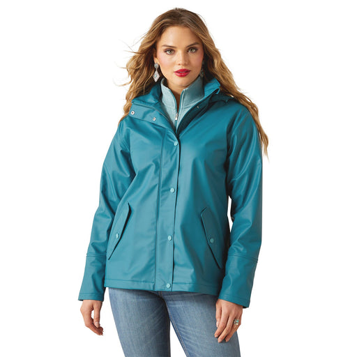 Ariat Womens Drizzle Rain Slicker - AI8ET - Dragonfly Teal - Small - Each - 1