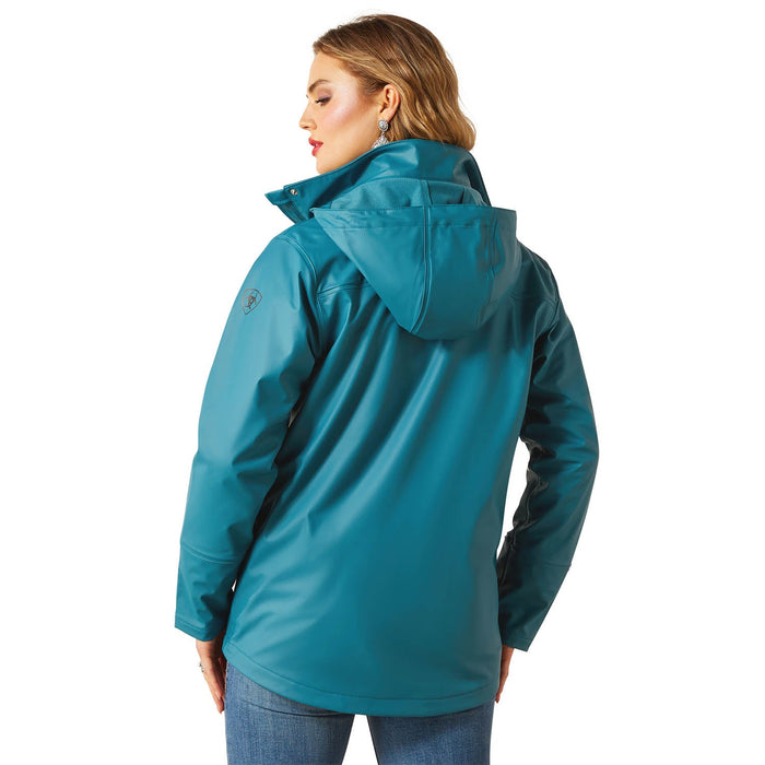 Ariat Womens Drizzle Rain Slicker - AI8ET - Dragonfly Teal - Small - Each - 2