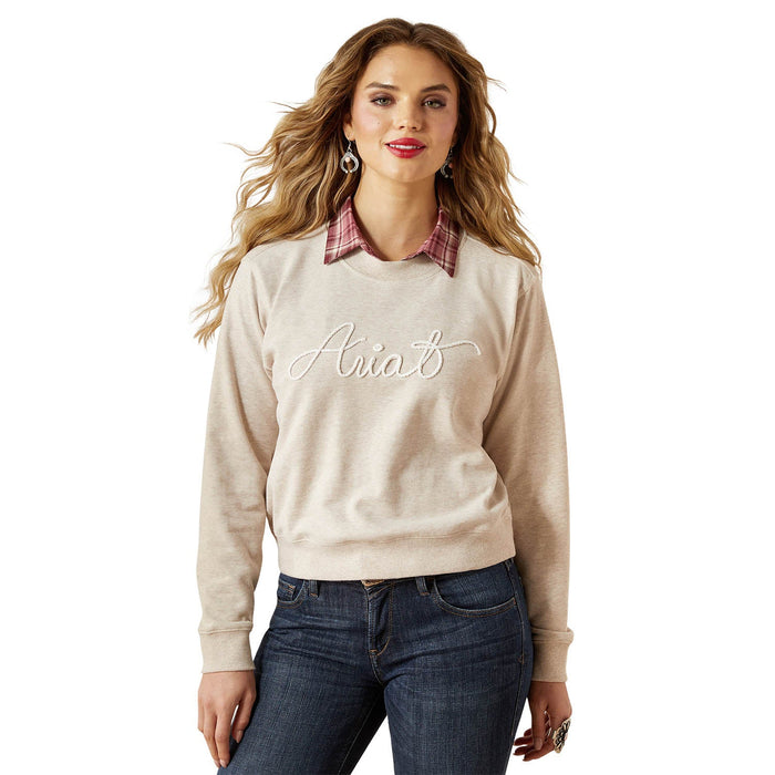 Ariat Womens Essential Crew Sweatshirt - AI8BE - Oatmeal - Small - Each - 1