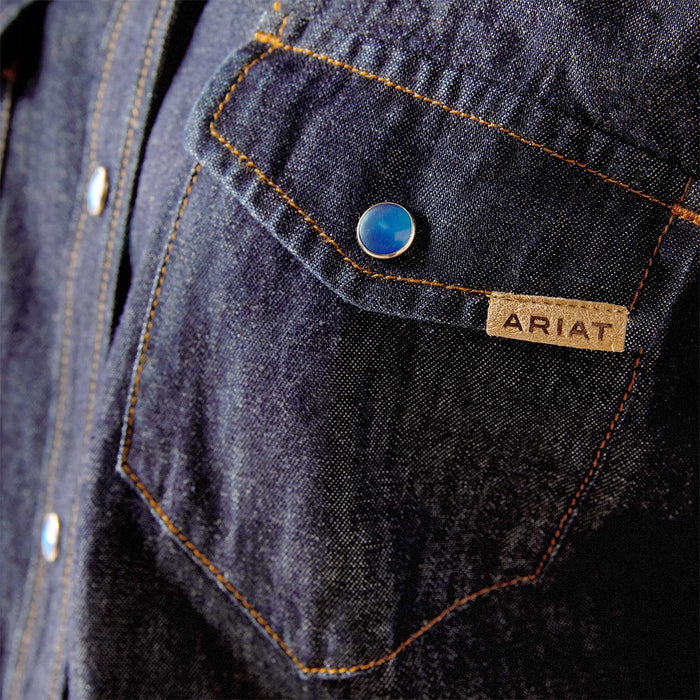 Ariat Women's Farriday Denim Long Sleeve Shirt - AI573 - Blue - Small - 4