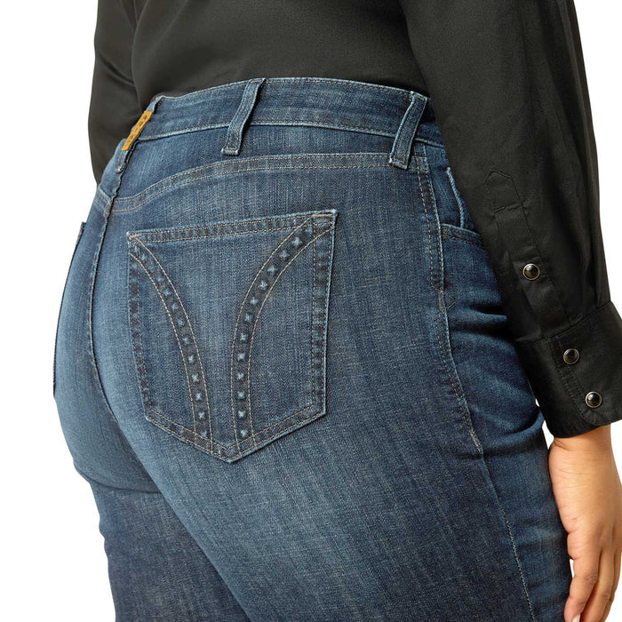 Ariat Womens Frazey High Rise Slim Trouser Jeans - AI8LE - Blue - 27 R - Each - 3