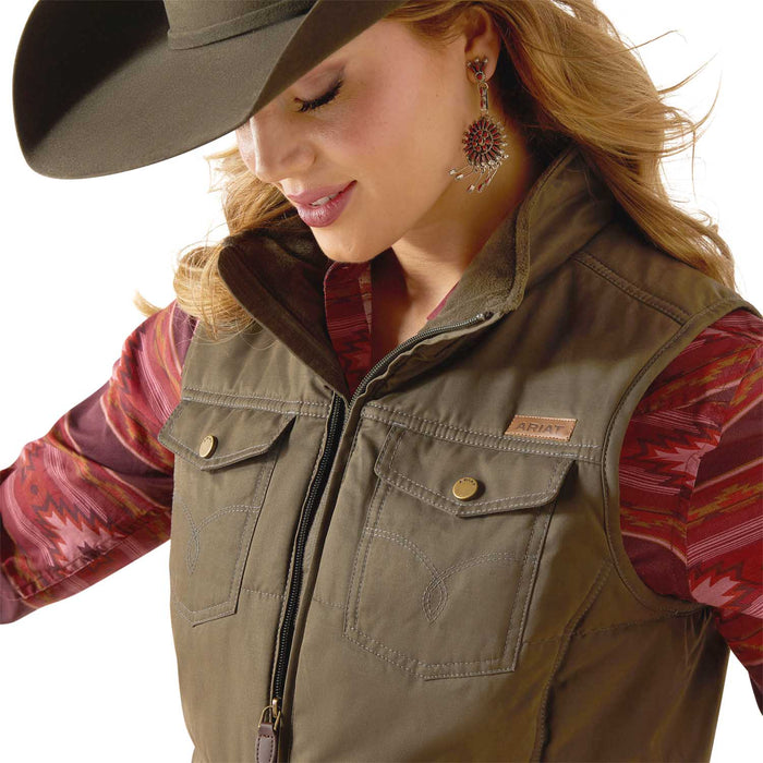 Ariat Womens Grizzly Quilted Vest – Lightweight Insulated Outdoor Vest - AIBGQ - Brown - Small - Each - 3