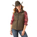 Ariat Womens Grizzly Quilted Vest – Lightweight Insulated Outdoor Vest - AIBGQ - Brown - Small - Each - 1