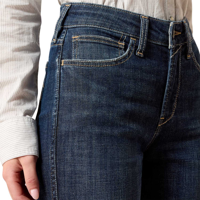 Ariat Women's High Rise Vivienne Slim Trouser Jeans - Stretchy, Arena - Ready & Casual Wear - AI3EG - Blue - 24 R - 1 ct - 3