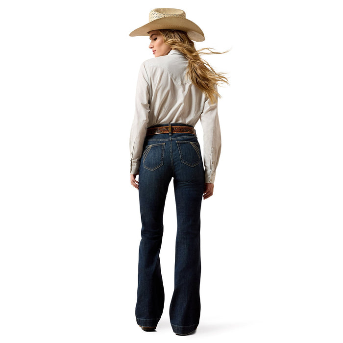 Ariat Women's High Rise Vivienne Slim Trouser Jeans - Stretchy, Arena - Ready & Casual Wear - AI3EG - Blue - 24 R - 1 ct - 2