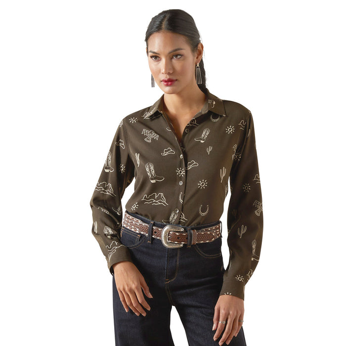 Ariat Womens Homestyle Shirt - AI8EM - Layla Print - Small - Each - 1