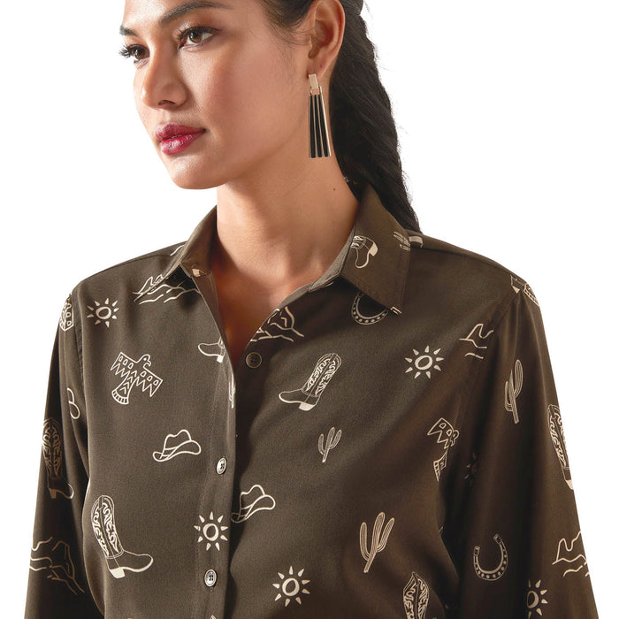 Ariat Womens Homestyle Shirt - AI8EM - Layla Print - Small - Each - 3