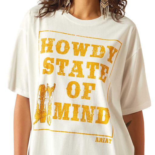 Ariat Womens Howdy State Shirt - AI8QS - Cream - Small - Each - 2