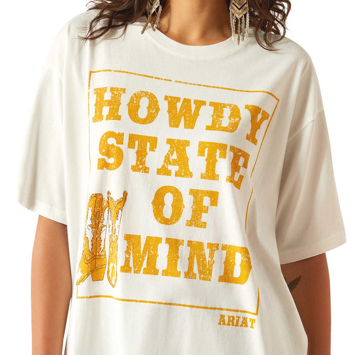 Ariat Womens Howdy State Shirt - AI8QS - Cream - Small - Each - 2