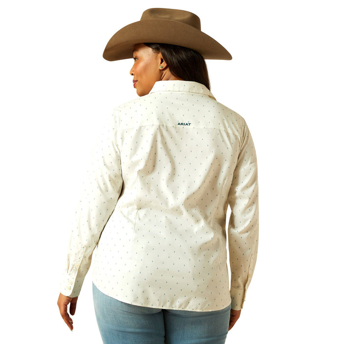 Ariat Women's Kirby Pro Shirt – Long Sleeve, Athletic Fit, UV Protection, Riding & Outdoor Wear - AI8G - White - Small - Each - 5