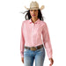 Ariat Women's Kirby Pro Shirt – Long Sleeve, Athletic Fit, UV Protection, Riding & Outdoor Wear - AIBPJ - Sun Kissed Coral Stripe - XSmall - Each - 13