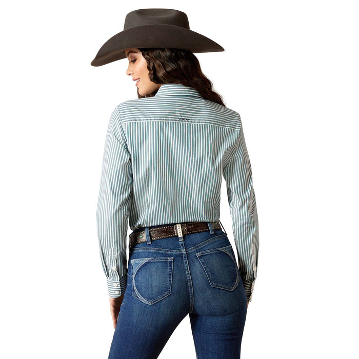 Ariat Women's Kirby Wrinkle - Free Long Sleeve Shirt – Figure - Flattering, Equestrian Performance Top - AI57D - Multi - Small - 2