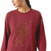 Ariat Womens Lasso Sweatshirt - AI8EF - Cabernet - Small - Each - 3