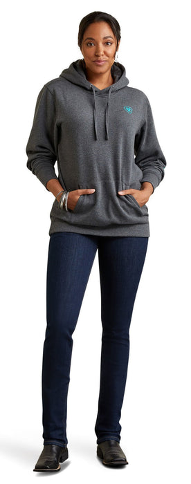 Ariat Women's Logo Hoodie, Charcoal - Jeffers - Women > Women's Clothing