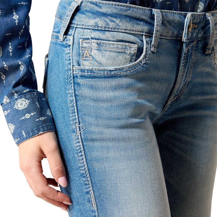 Ariat Women's Mid Rise Clara Trouser Jeans - AI3BT - Blue - 24 R - 1 ct - 3