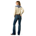 Ariat Women's Mid Rise Fiona Boot Cut Jeans - Stretchy Everyday Western Wear - AI3CW - Blue - 25 R - 1 ct - 2