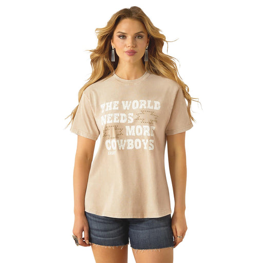 Ariat Womens "More Cowboys" Shirt - AI8QM - Cream - Medium - Each - 1
