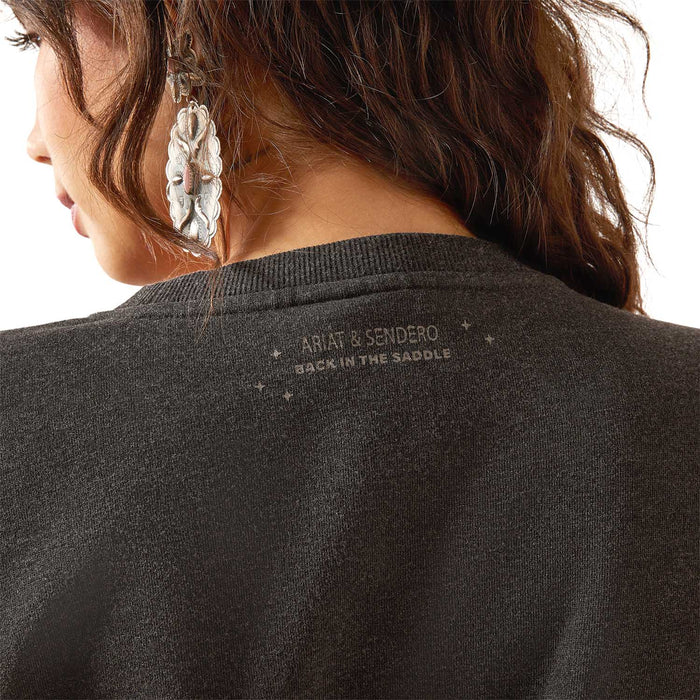 Ariat Womens Oversized Sendero "When Life Gives You Agaves" Graphic Sweatshirt – Limited Edition - AIBH3 - Black - Small - 3