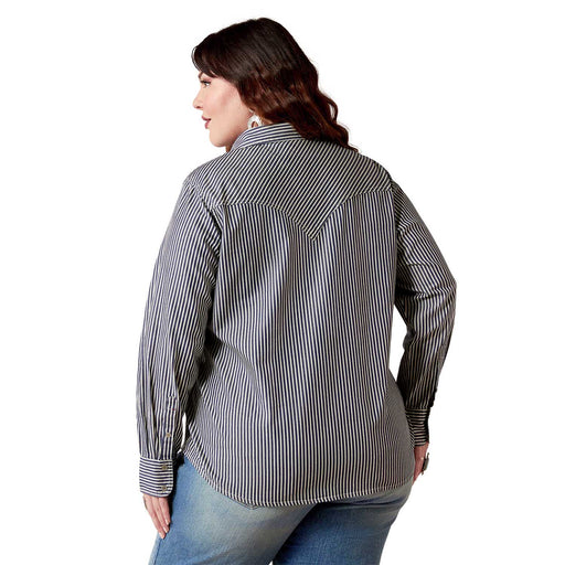 Ariat Women's Railroad Stripe Long Sleeve Shirt - AI578 - Indigo Stripe - Small - 2