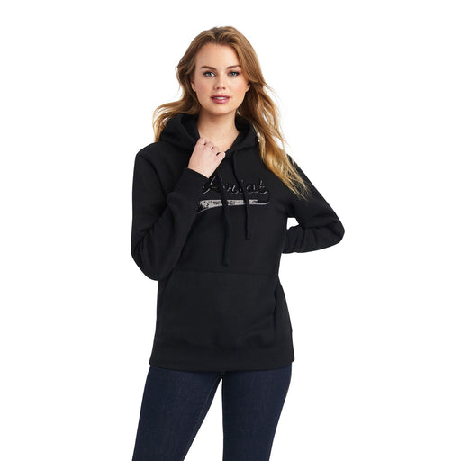 Ariat Women's Real Sequin Logo Hoodie, Black - Jeffers - Women > Women's Clothing > Women's Jackets & Outerwear