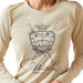 Ariat Women's Ritzy Logo Long Sleeve Tee – Organic Cotton, Stretch, Equestrian Style - AIBEJ - Cream - Xsmall - Each - 2