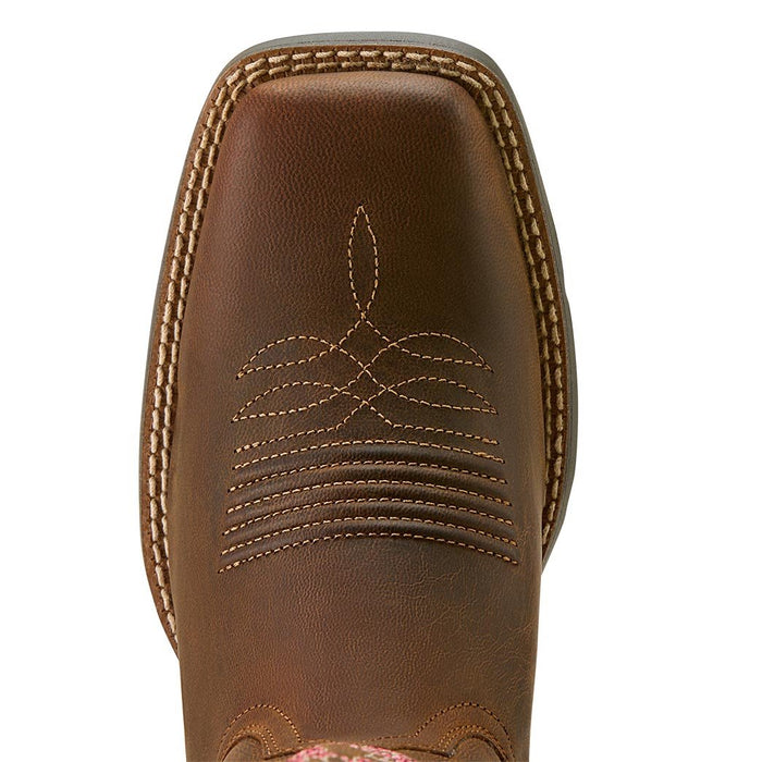 Ariat Women's Round Up Wide Square Toe StretchFit Boots - AI6BM - Sassy Brown - 7 - Pair - 6