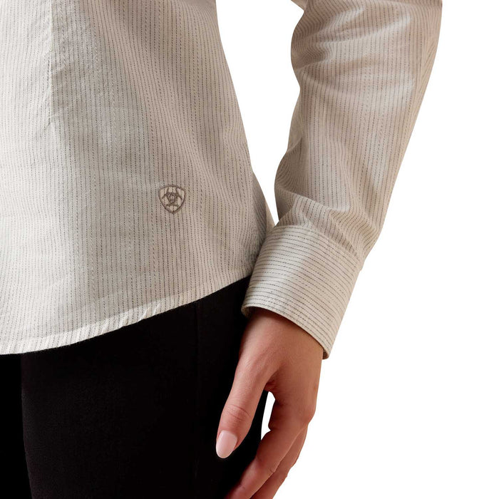 Ariat Women's Stella Western Snap Shirt – Long Sleeve Cowgirl Classic - AIBMR - White - XSmall - 4