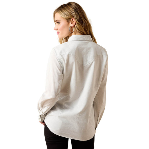 Ariat Women's Stella Western Snap Shirt – Long Sleeve Cowgirl Classic - AIBMR - White - XSmall - 2