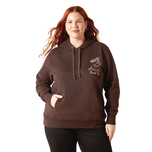 Ariat Womens Stitched Hoodie - AI8DH - Brown - Small - Each - 1
