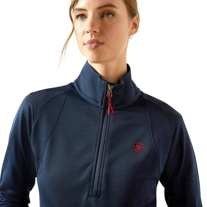 Ariat Womens Team EQ 1/4 Zip Pullover – Lightweight Fleece Riding Pullover - AIBGH - Navy - XSmall - Each - 3