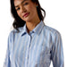 Ariat Women’s Team Kirby Performance Shirt – Stretch Poplin, Athletic Fit - AIBNK - Blue Stripe - XSmall - 3