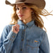 Ariat Women’s Western Cropped Comfort Denim Snap Shirt - AIBNC - Alameda - XSmall - 3