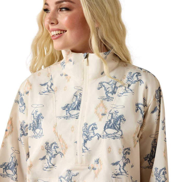 Ariat Women's Whisper Pullover Jacket – Lightweight Water - Repellent Windbreaker - AIBMJ - Southwest Rodeo - XSmall - 11