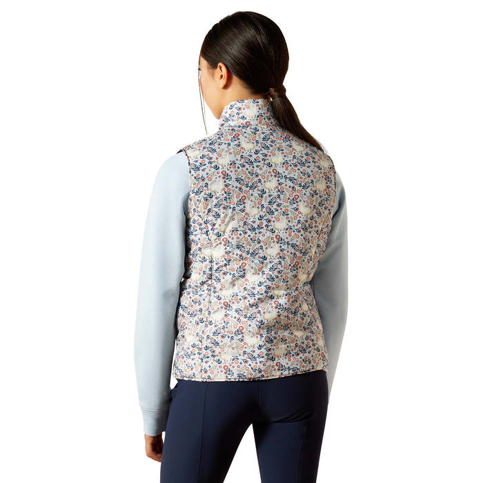 ARIAT Bella Gilet isolé réversible unisexe pour jeunes, Mosaïque Bleu/Aqua Foam Herd Pri, TT-Grand ARIAT Bella Gilet isolé réversible unisexe pour jeunes, Mosaïque Bleu/Aqua Foam Herd Pri, TT-Grand