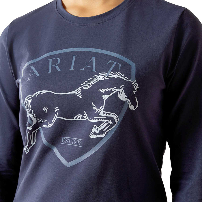 Ariat Youth Liberty Jump Long Sleeve Equestrian Shirt – Organic Cotton, Comfortable Riding Tee for Kids - Jeffers - Children > Girls > Shirts & Tees