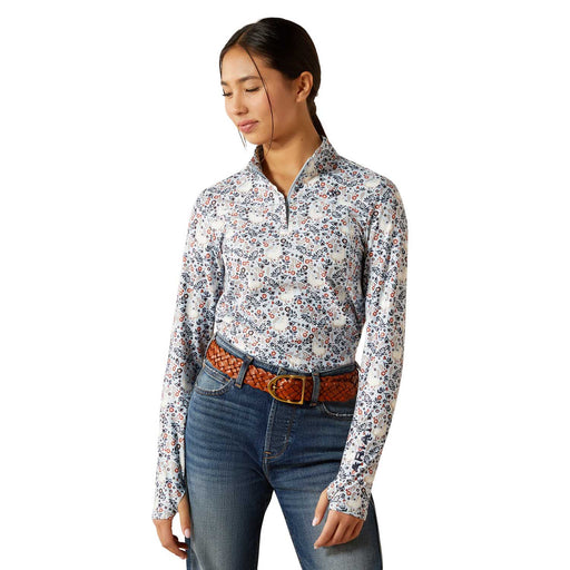 Ariat Youth Lowell 3.0 1/4 Zip Performance Baselayer - UV Protection and Thumbholes - Jeffers - Children > Girls > Shirts & Tees