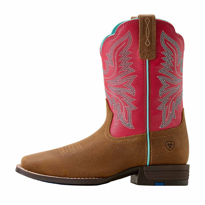 Ariat Youth Westwood Wide Square Toe Western Boots – Kids’ Durable Cowboy Boots - AI3A2 - Pink - 11 - 2