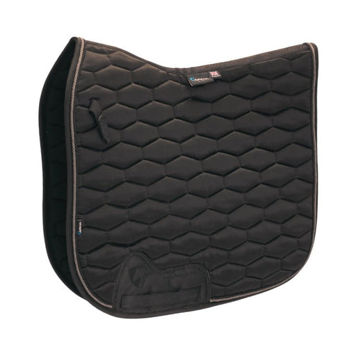 Arma Satin Dressage Saddle Pad for Horses – English Riding, Contoured Spine, Satin Finish - SEP2A6 - Black - 1