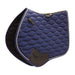 Arma Satin Jump Saddle Pad for Horses – English Riding, Contoured Spine, Satin Finish - SEP2A4 - Navy - 2