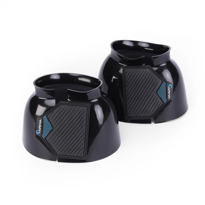 Arma Smooth Gloss Bell Boots for Horses, Pair - SEP2AV - Black - Full - 1