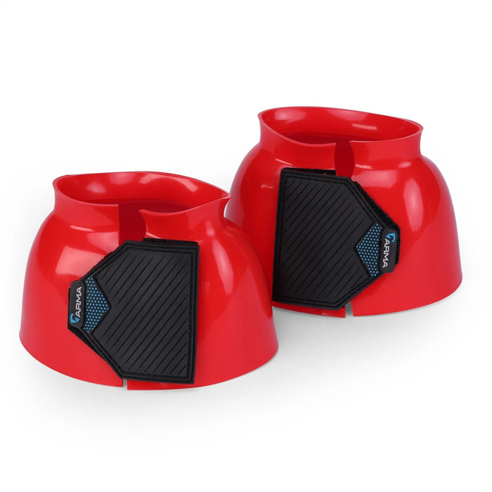 Arma Smooth Gloss Bell Boots for Horses, Pair - SEP2BD - Red - Cob - 7