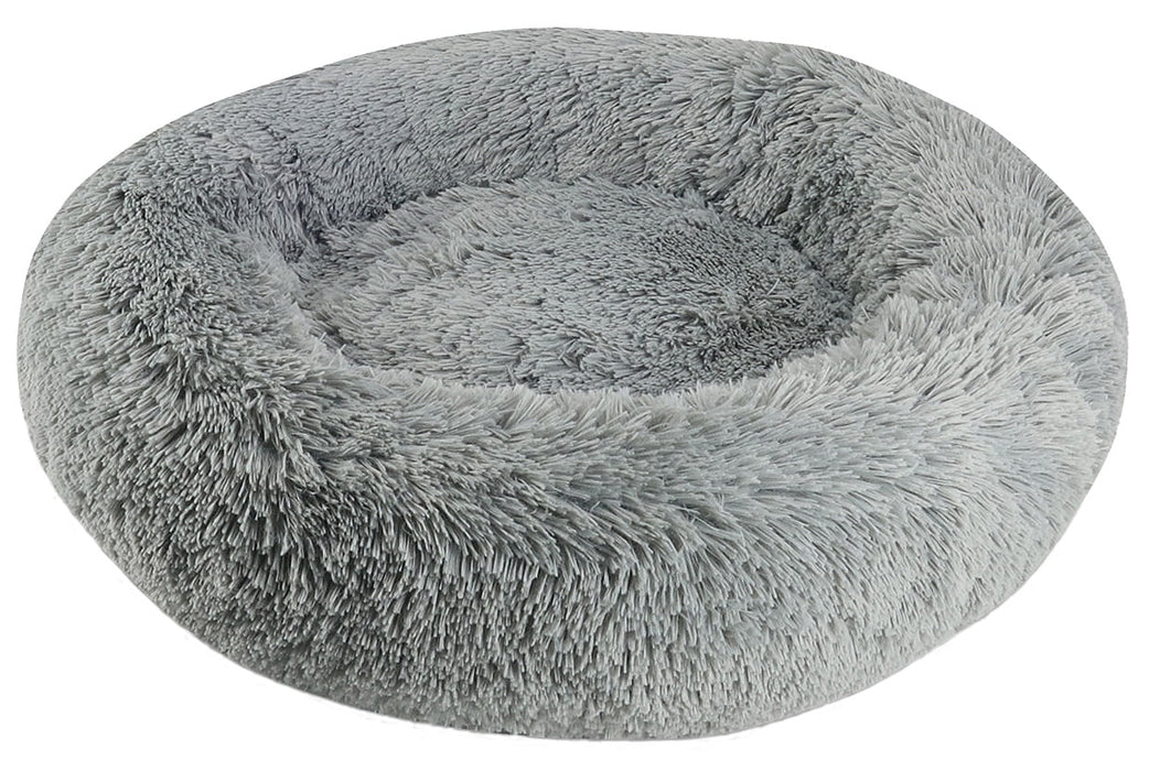 Arlee Shaggy Fur Donut Pet Bed, 39" x 11" - Charcoal  