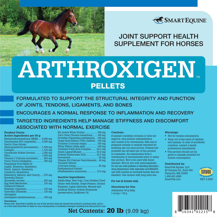 Arthroxigen Joint Support Formula for Horses, Pellets - SMABZ - 20 lb - 6