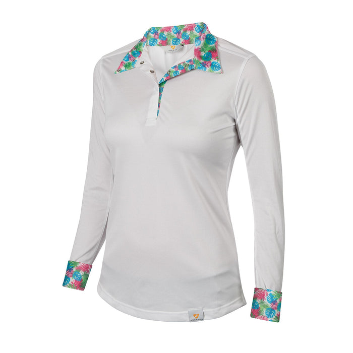 Aubrion Girl's Equestrian Style Long Sleeve Show Shirt - SEP4S8 - Small - Tropical - 4